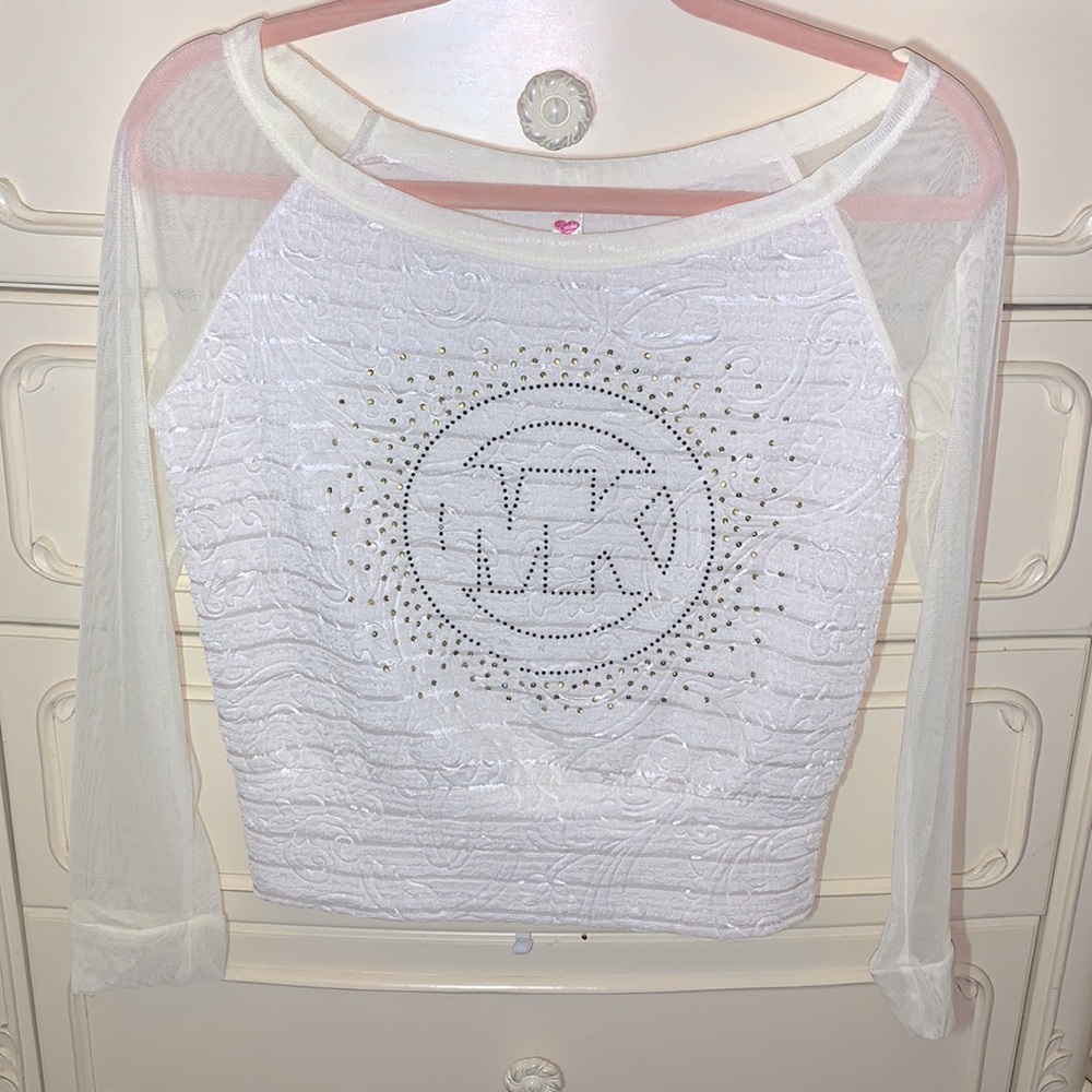 “Ericka” MK white blouse Sz S